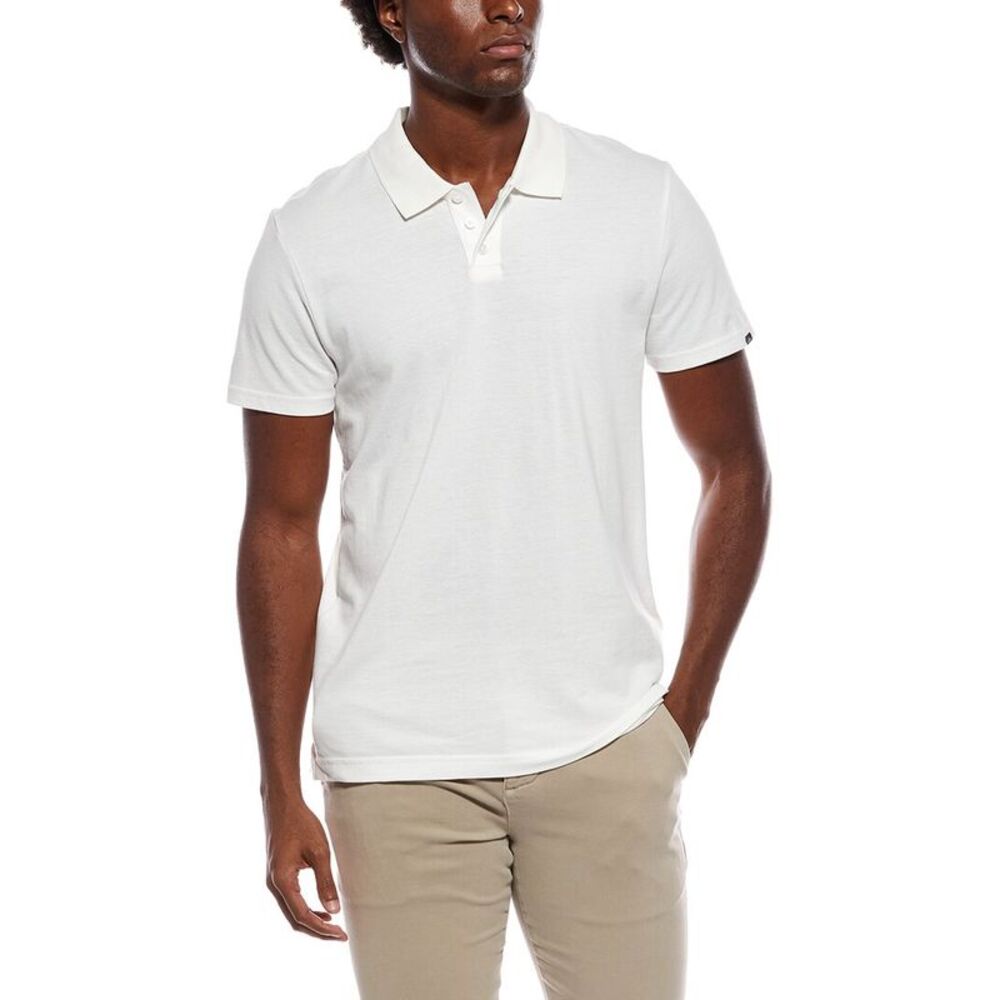 7 For All Mankind Mens  Pique Polo Shirt